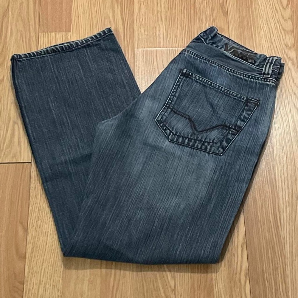 Vans Men 30x30 (30x28) Relaxed Straight Fit Jeans Dark Blue Denim Classic Skater